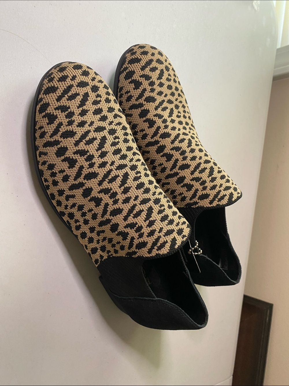 Skechers Women's Leopard-Print Ankle Slip-On Booties - Tan/Black 7